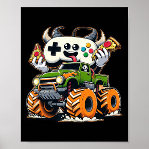 Poster Pizza de Jogo para Meninos Levantou Caminhão 4x4
