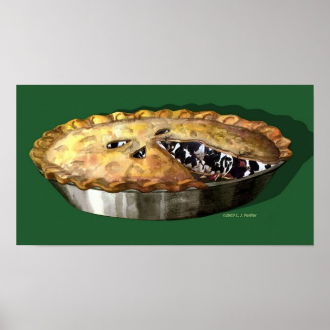 Póster 'Pizza de Vaca' (Frente)