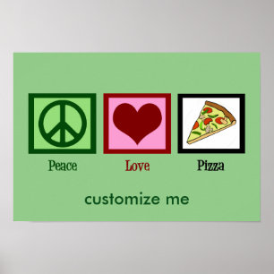 Poster Pizza do amor da paz