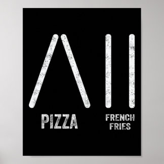 Poster Pizza E Batatas Fritas Esqui Estilo - Esqui Divert
