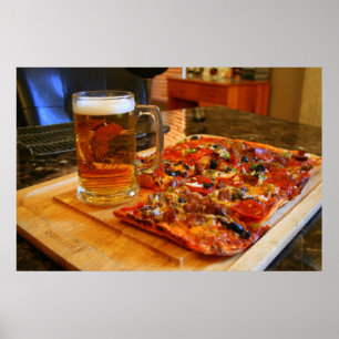 Poster Pizza E Cerveja