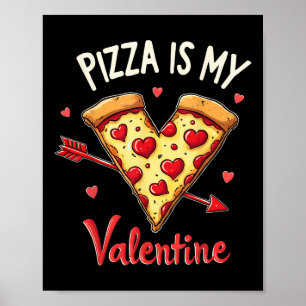 Poster Pizza É Meu Peppero De Coração Dia de os namorados