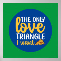 Pizza Engraçada Pun Com Triângulo De Amor Tipograf