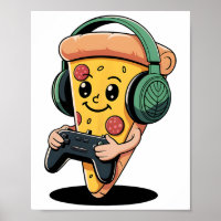 Pizza Gamer Vídeo Jogos Engraçado Comida Homens Ra