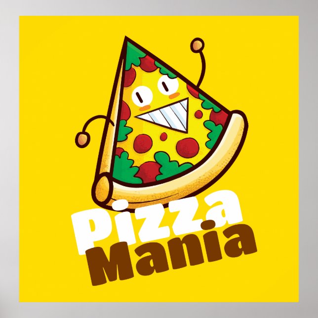 Poster Pizza Mania Personalizável (Frente)