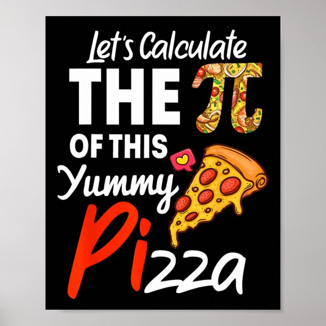Poster Pizza Nacional Pi Day Pun Engraçado Professor De M (Frente)
