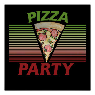 Póster Pizza Party