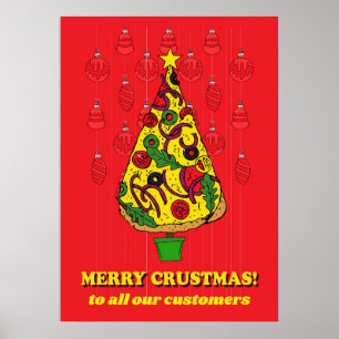 Poster Pizza Restaurante Natal Cliente Obrigado
