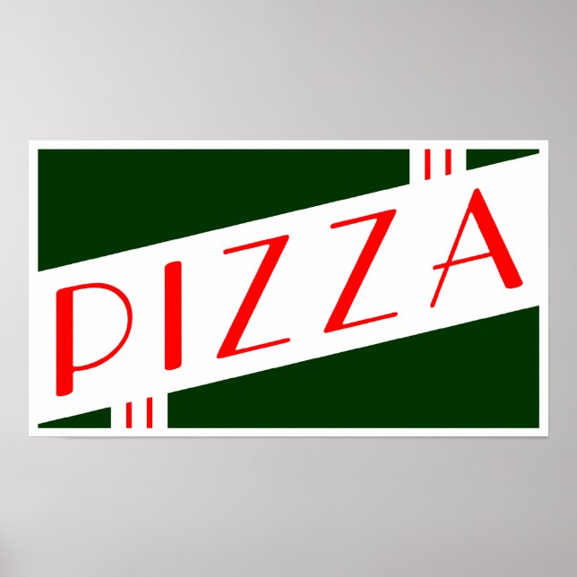 Póster pizza retrô (Frente)