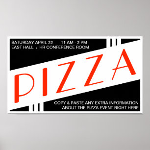 Póster pizza vintage