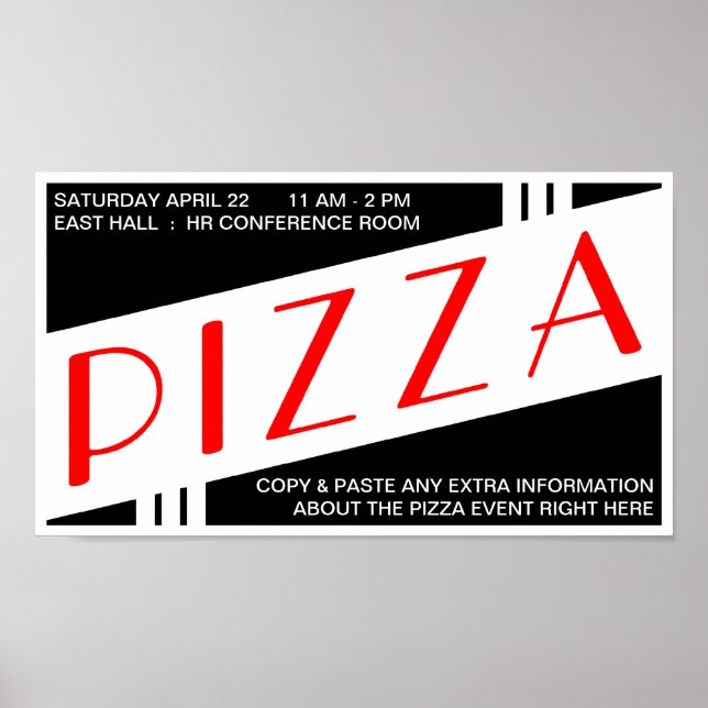 Póster pizza vintage (Frente)