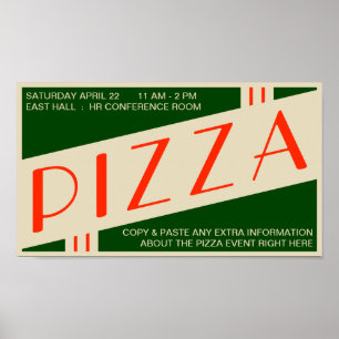 Póster pizza vintage