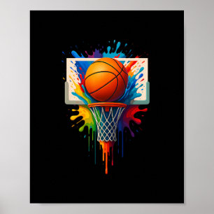 Poster Pla Colorido Sketll Splash Ller Tie Dye Equipe de