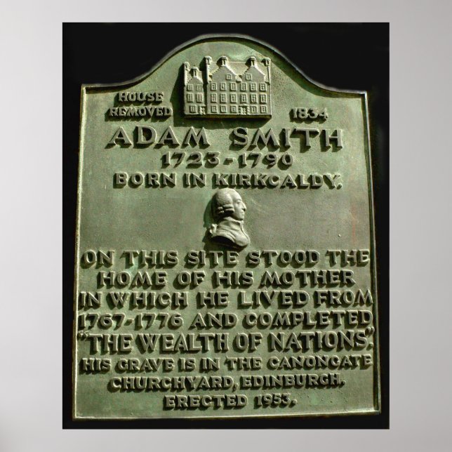 Poster placa adam smith (Frente)