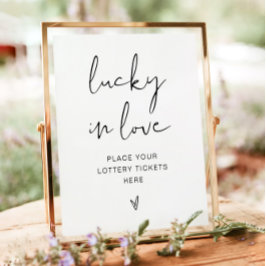 Poster Placa ADELLA Minimalista Sortudo no Amor