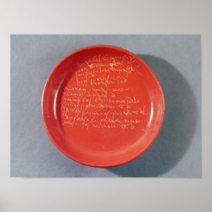 Poster Placa com texto celta, ø-ò século
