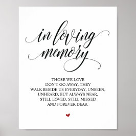 Poster Placa Comemorativa de Memória Afetuosa em Nosso Co