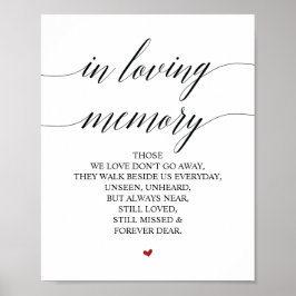 Poster Placa Comemorativa de Memória Afetuosa em Nosso Co