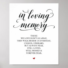 Poster Placa Comemorativa de Memória Afetuosa em Nosso Co