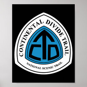 Poster Placa da Trilha da Divisa Continental EUA _1
