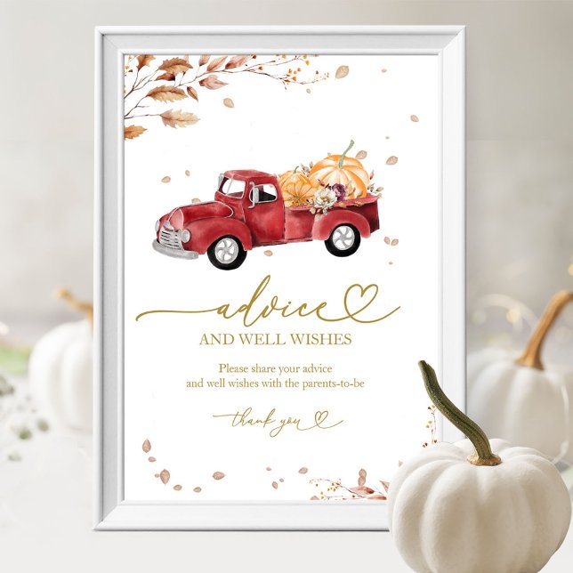 Poster Placa de Aconselhamento e Desejos para Baby Shower (Criador carregado)