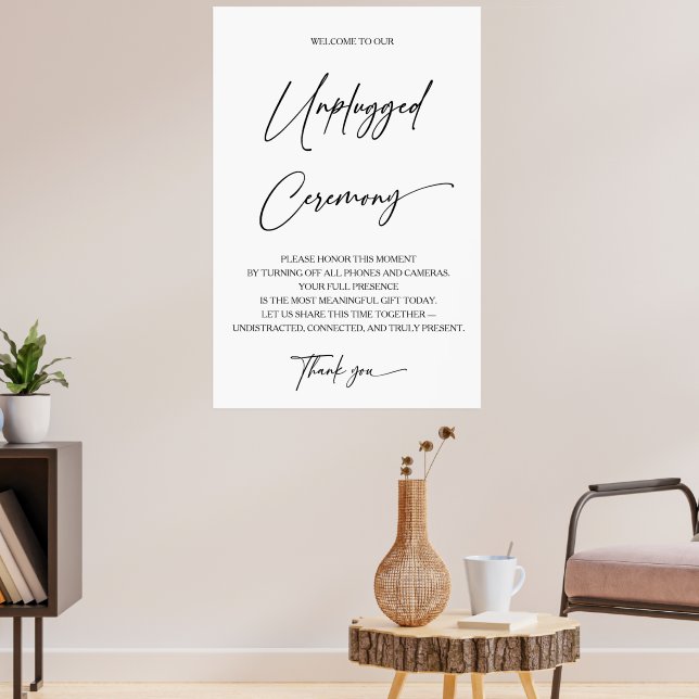 Poster Placa de Acrílico para Cerimônia Offline Imprimíve (Sala de Estar 3)