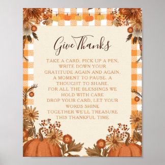 Poster Placa de Agradecimento do Friendsgiving Atividade 