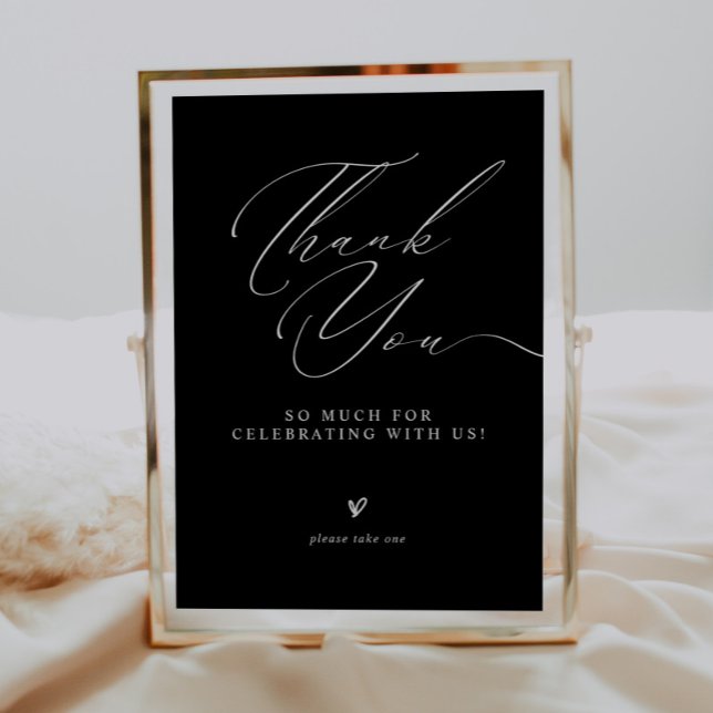 Poster Placa de Agradecimento e Presentes de Noiva Minima (Criador carregado)