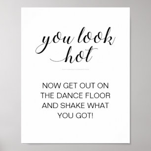 Póster Placa de Banheiro de Casamento Moderna Você Está Q