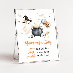 Poster Placa de Bar da Mamãe Osa Fantasma Laranja Pequeno