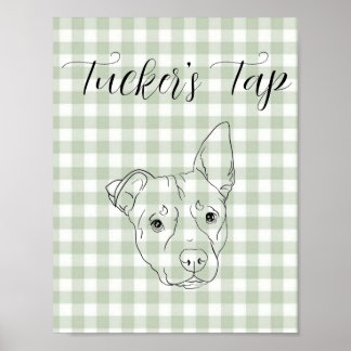 Poster Placa de bar de casamento com cachorro