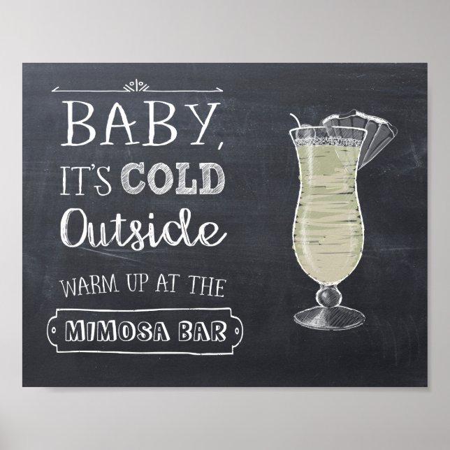 Poster Placa de Bar de Mimosa (Frente)