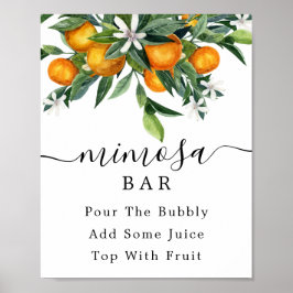 Poster Placa de Bar de Mimosa de Citrus