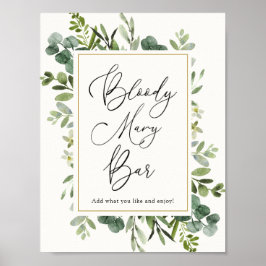 Poster Placa de Bar Eucalyptus Bloody Mary