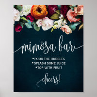 Placa de Bar Mimosa Vinho Azul Marinho Casamento C