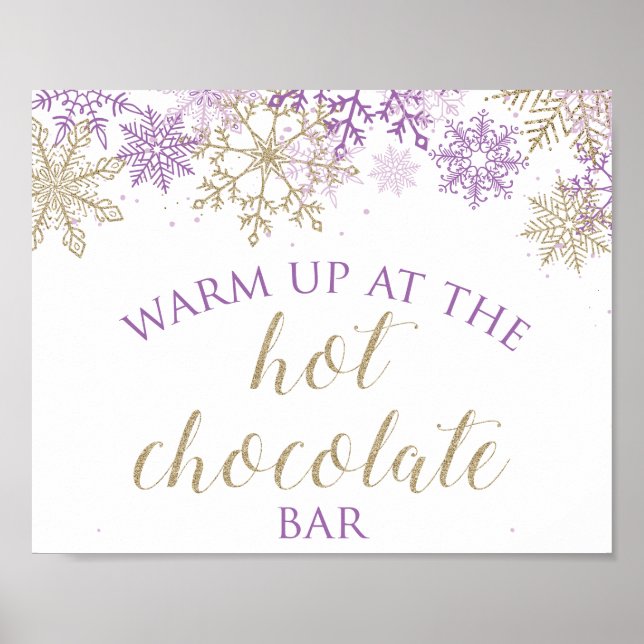 Poster Placa de barra de chocolate quente Winter Onederla (Frente)