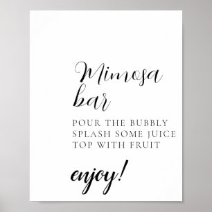 Poster Placa de barra de Mimosa com roteiro mínimo