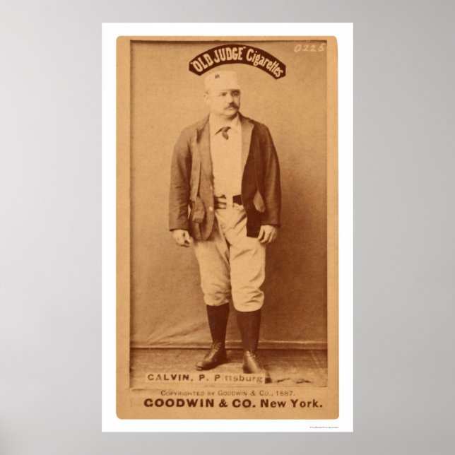 Poster Placa de Baseball Pud Galvin 1887 (Frente)