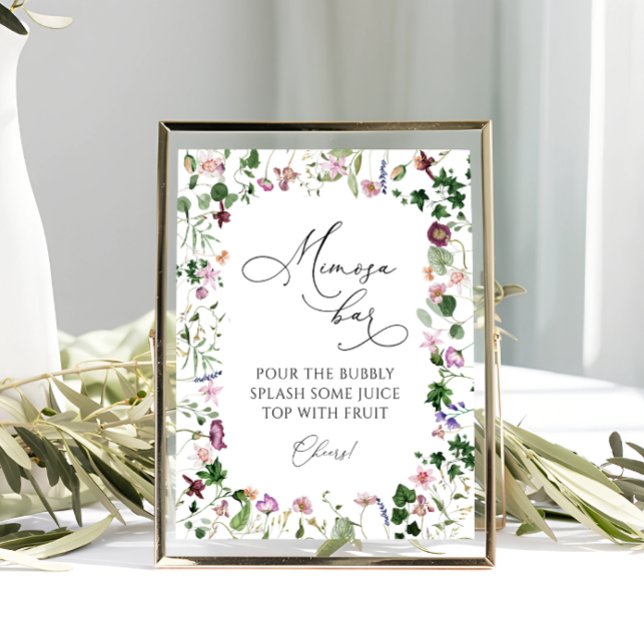 Poster Placa de Bebida do Bar Botânico Mimosa (Criador carregado)