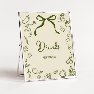Poster Placa de Bebidas para Chuveiro de Sage Cultivado L