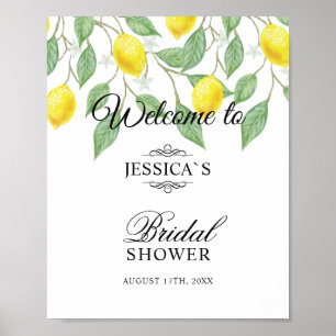 Poster Placa de Boas-Vindas Casamento de Verão Moderno