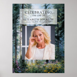 Poster Placa de Boas-Vindas Celebração da Vida Floresta F