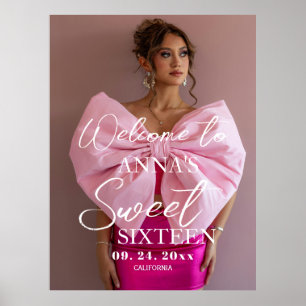 Poster Placa de Boas-Vindas com Foto Moderna para Sweet 1