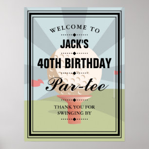 Poster Placa de Boas-Vindas da Festa de Aniversário de Go