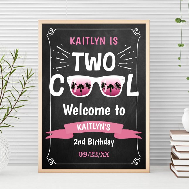 Poster Placa de Boas-Vindas de 2º Aniversário Two Cool Ch (Criador carregado)