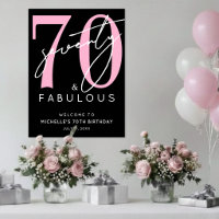 Placa de Boas-Vindas de Aniversário de 70 anos do