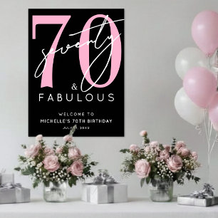 Poster Placa de Boas-Vindas de Aniversário de 70 anos do 