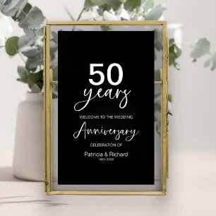 Poster Placa de Boas-Vindas de Aniversário de Casamento