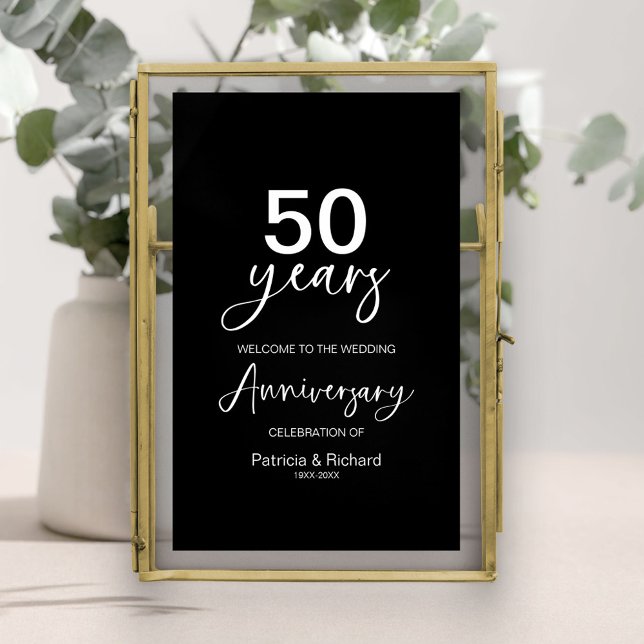 Poster Placa de Boas-Vindas de Aniversário de Casamento (Criador carregado)
