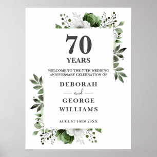 Poster Placa de Boas-Vindas de Aniversário de Casamento d